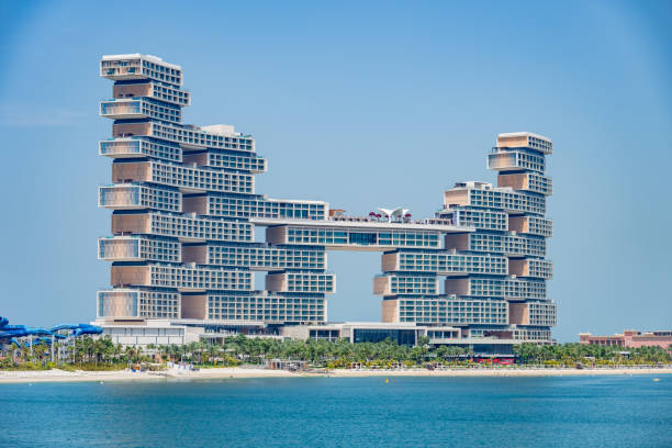 Luxurious beachfront apartments in unique high-rise architecture exemplify Dubai's popular housing appeal.